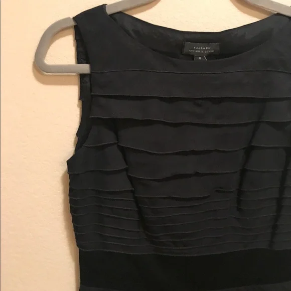 TAHARI Navy Princeton Dress - Picture 2 of 6